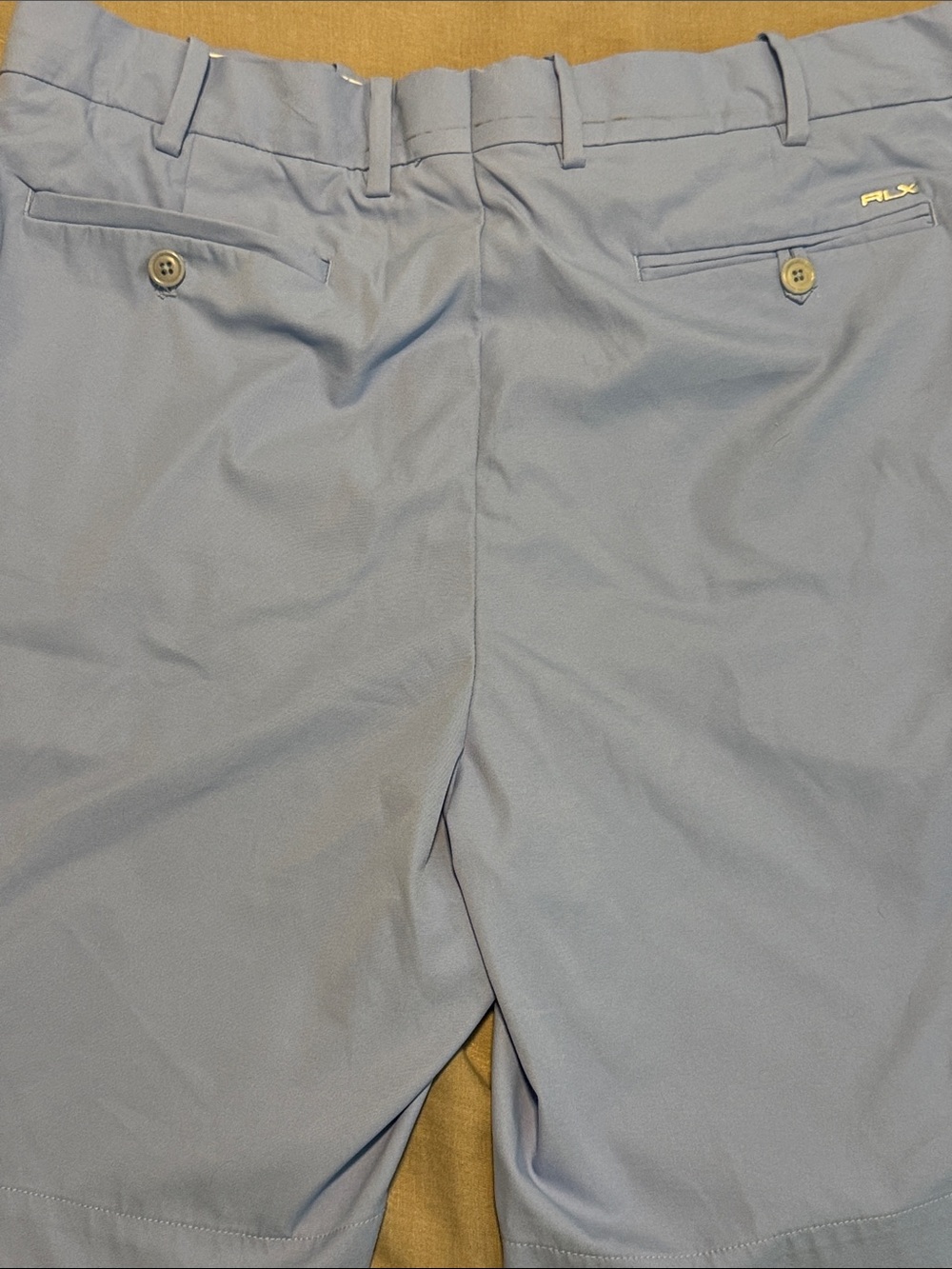 RLX Ralph Lauren Light Blue Performance Flat-Front Shorts - Picture 5 of 6